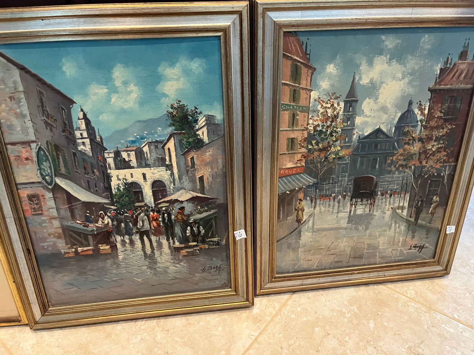 2-Oil/Canvas'Paris Scenes' (1 of 5)