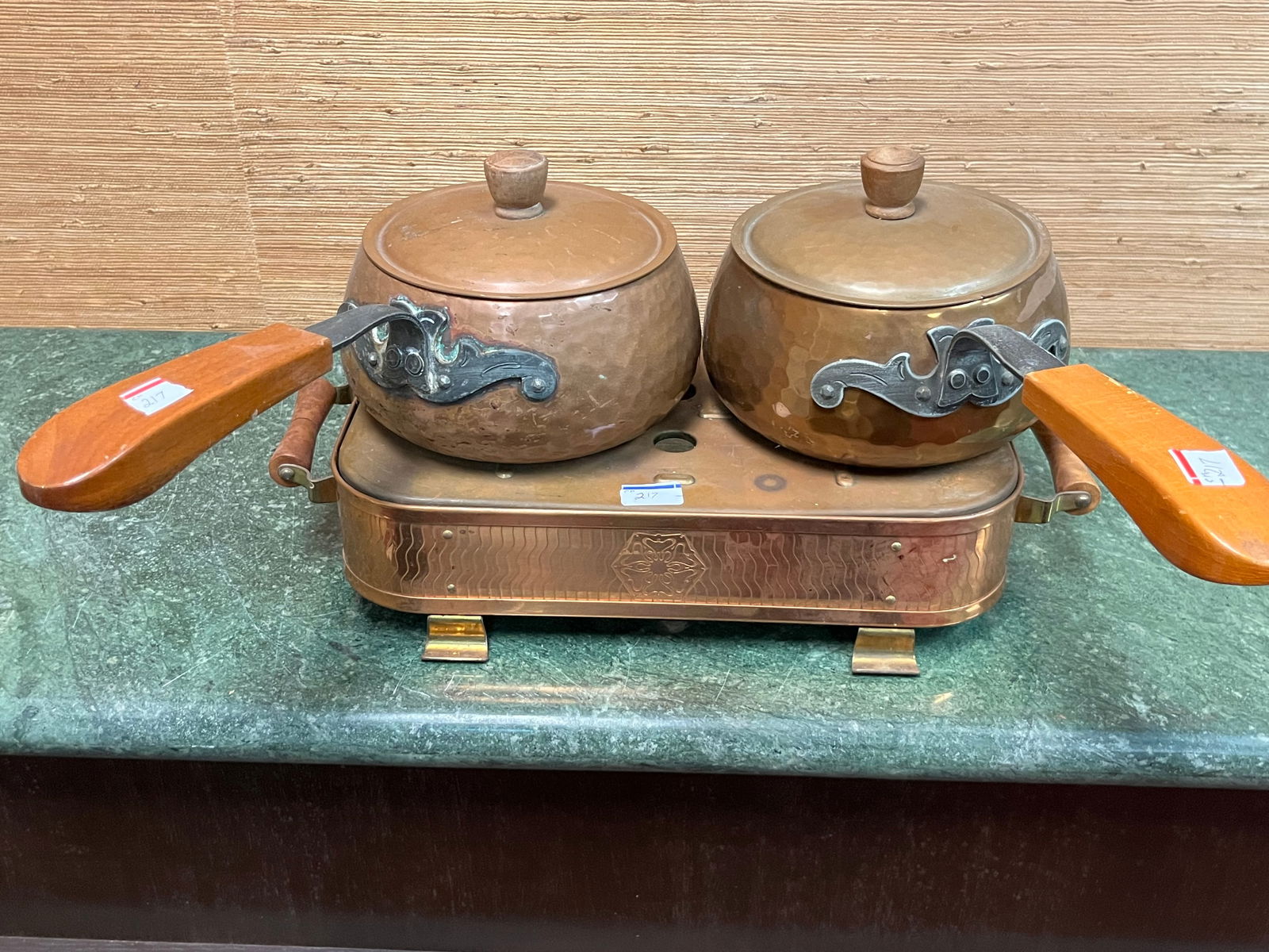 Rare Copper Double Warmer with Pans (1 of 6)