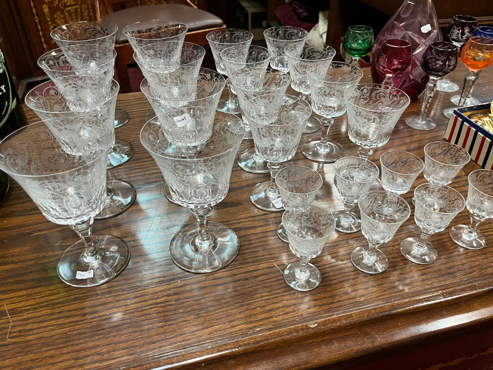 Baccarat Etched Cordials (24) (1 of 3)