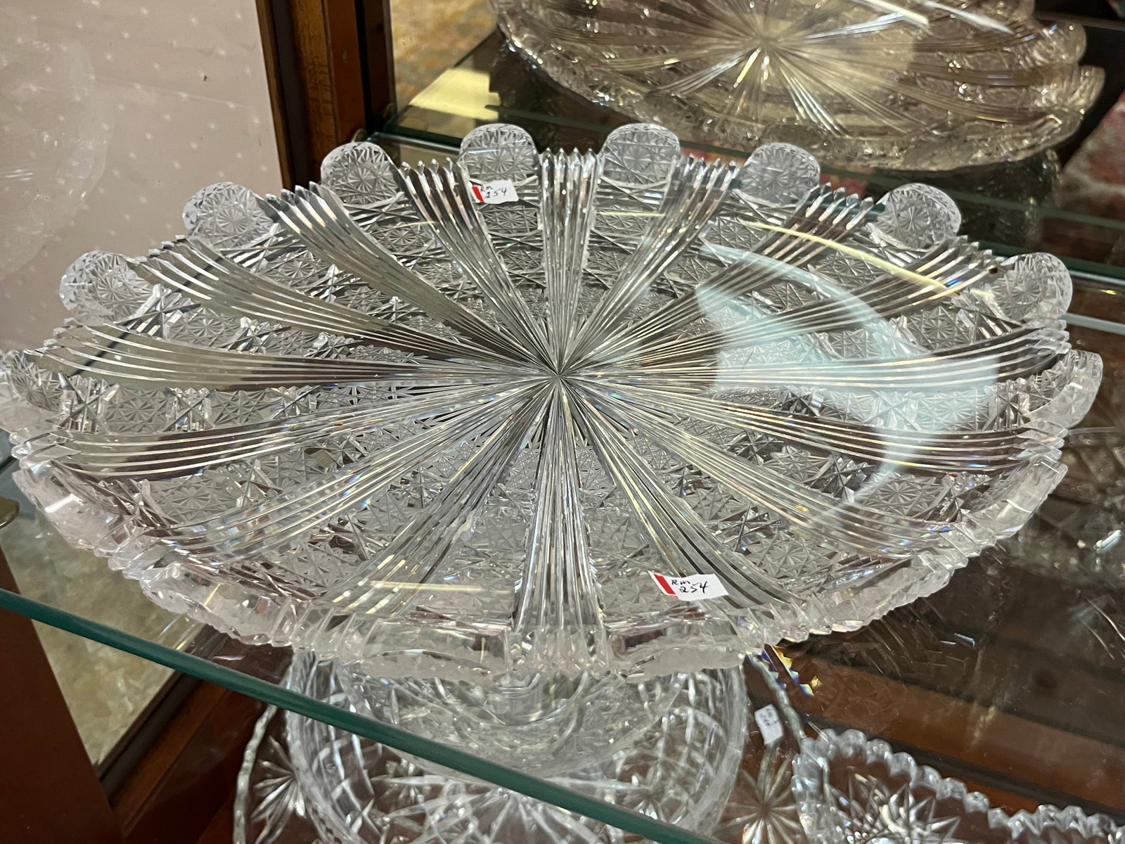 Crystal Oval Platter: Lead Brilliant Cut Crystal Oval Platter, 13 1/2x10 3/4 (wt.5lbs)