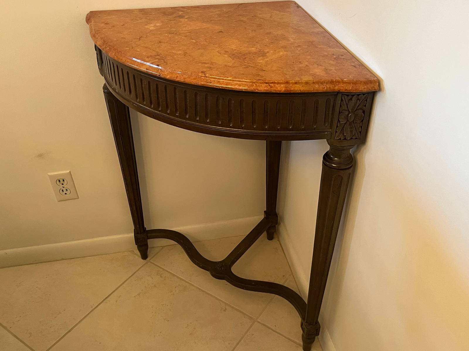 Marble Top Corner Table Auction