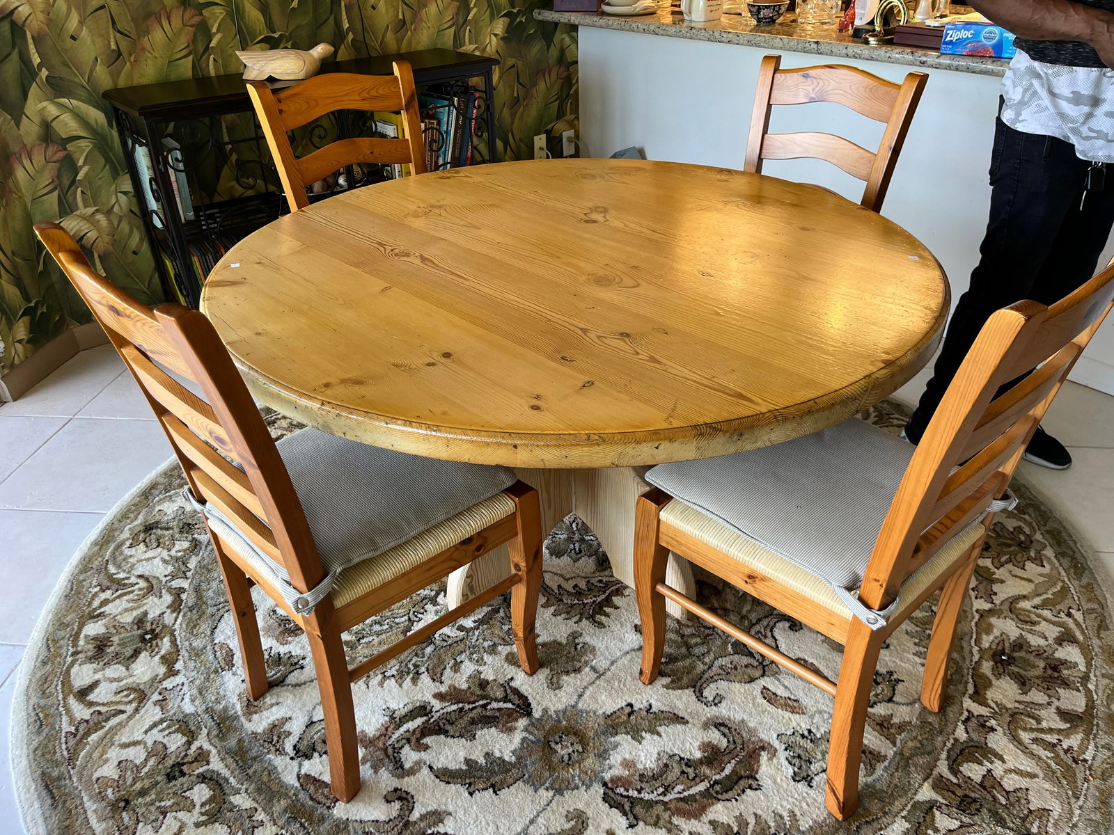 French Pine Table, 4-Chairs (1 of 5)