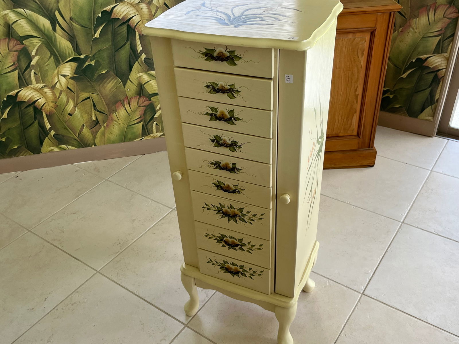 Hand Painted Jewlery Armoire (1 of 3)