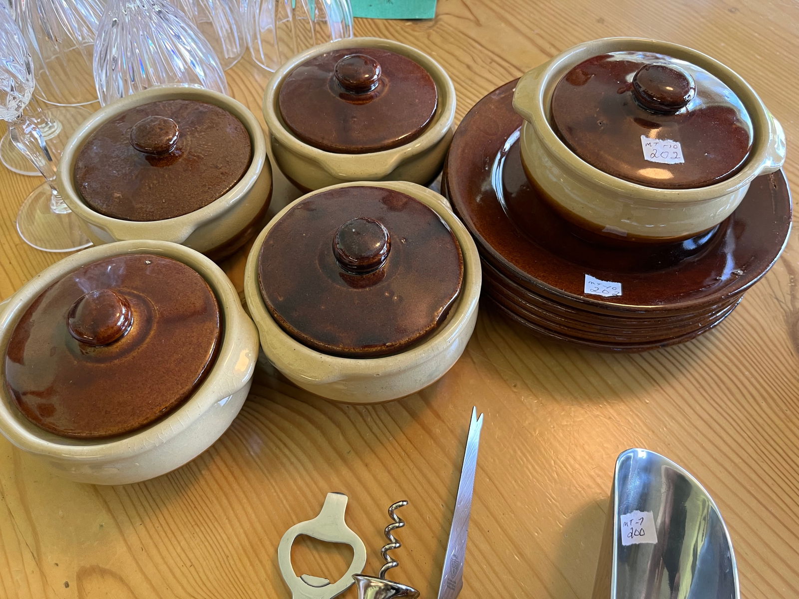 Monmouth Pottery Soup Bowls/Saucers (1 of 3)