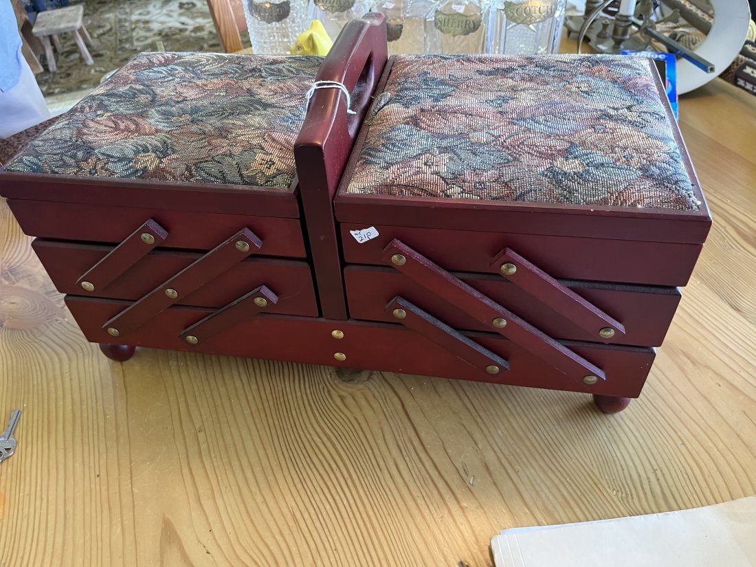 Hinged Sewing Box, Full (1 of 4)