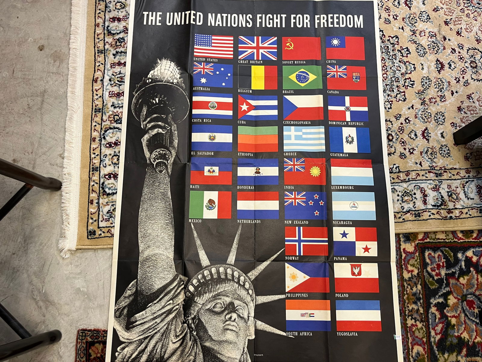 WWII ' United Nations for Freedom' Poster (1 of 3)