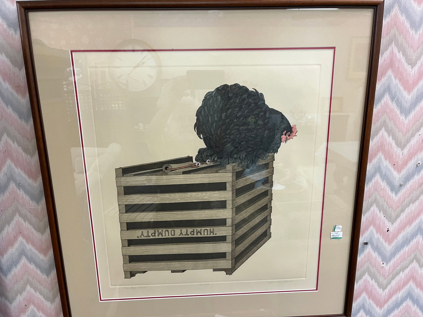 Litho 'The Egg Crate' Yvonne Davis: Litho 139/200 'The Egg Crate' by Yvonne Davis 21x20