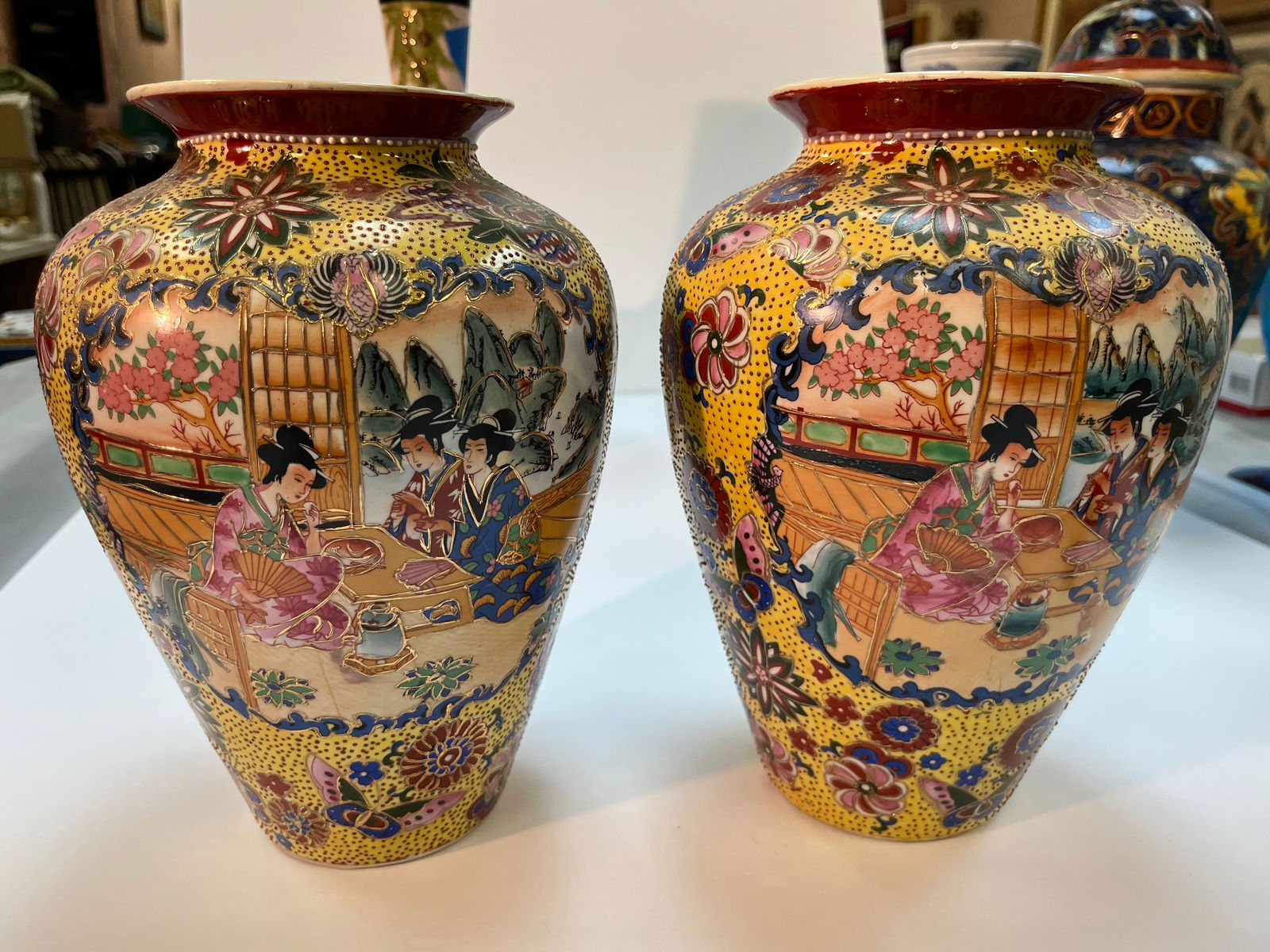 Pair Satsuma Vases (1 of 5)