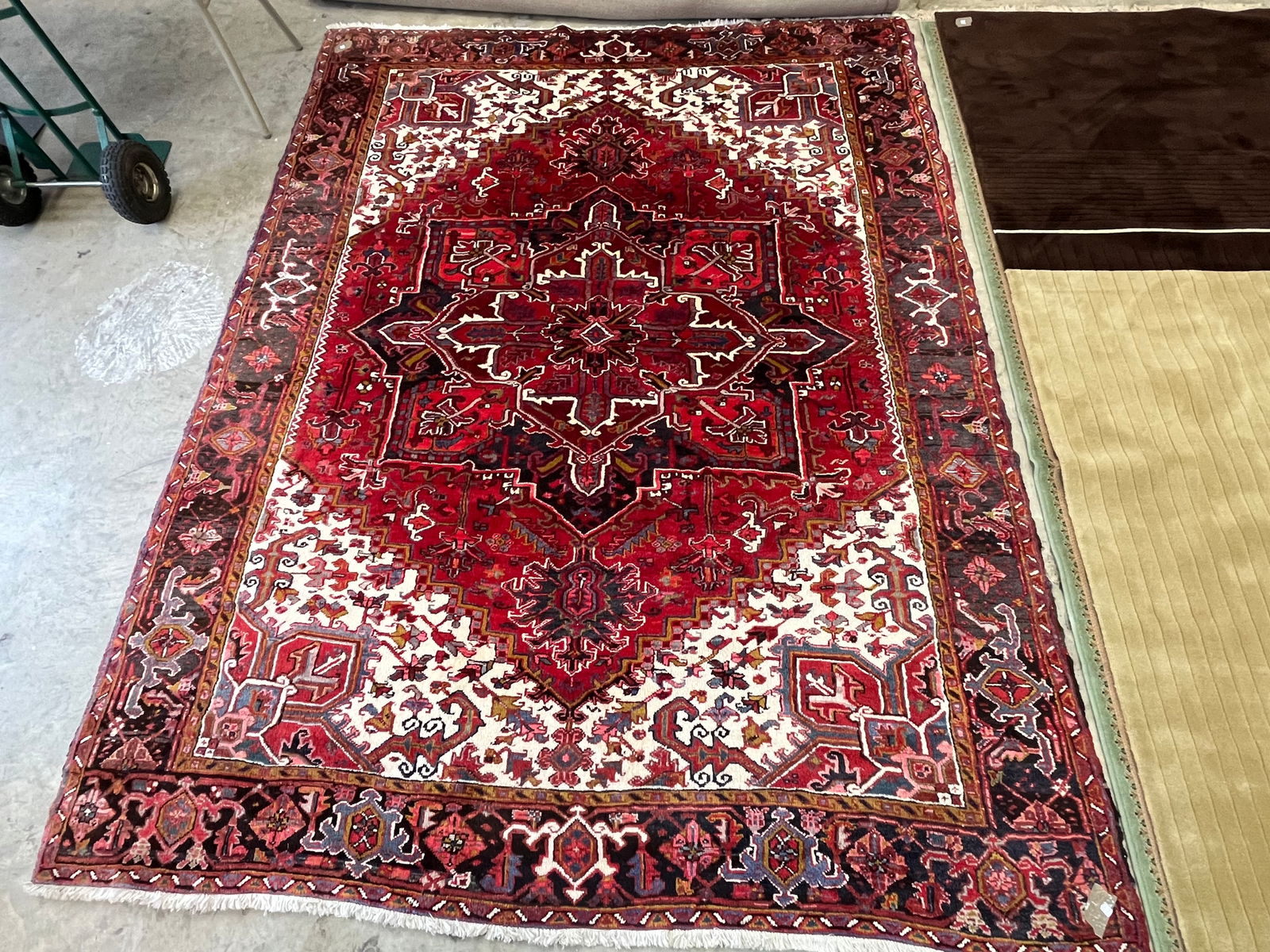 Hand Woven Red Rug, 7'9"x 12'10" (1 of 4)