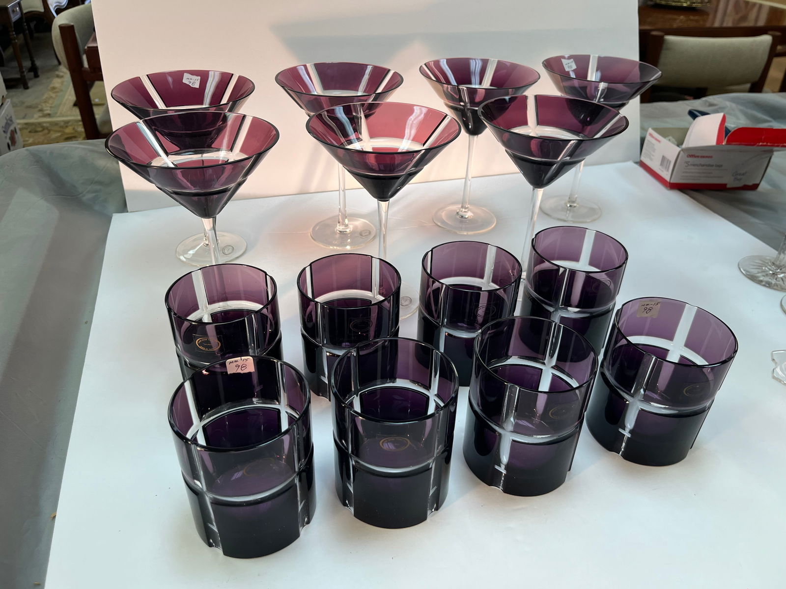 Movado Purple Cordials (15): Hand Made Hand Cut made in Hungary for Movado Purple Cordials
