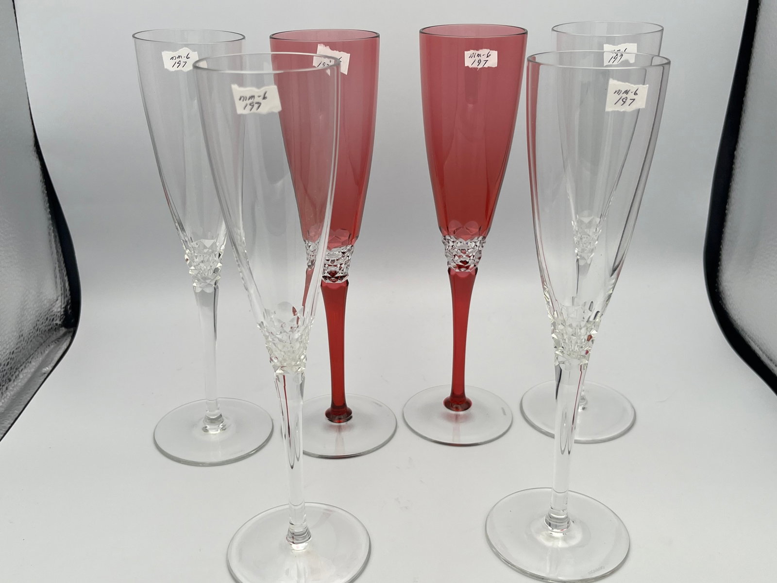 Champagne Flutes (6): (6) Champagne Flutes, 9.75"h