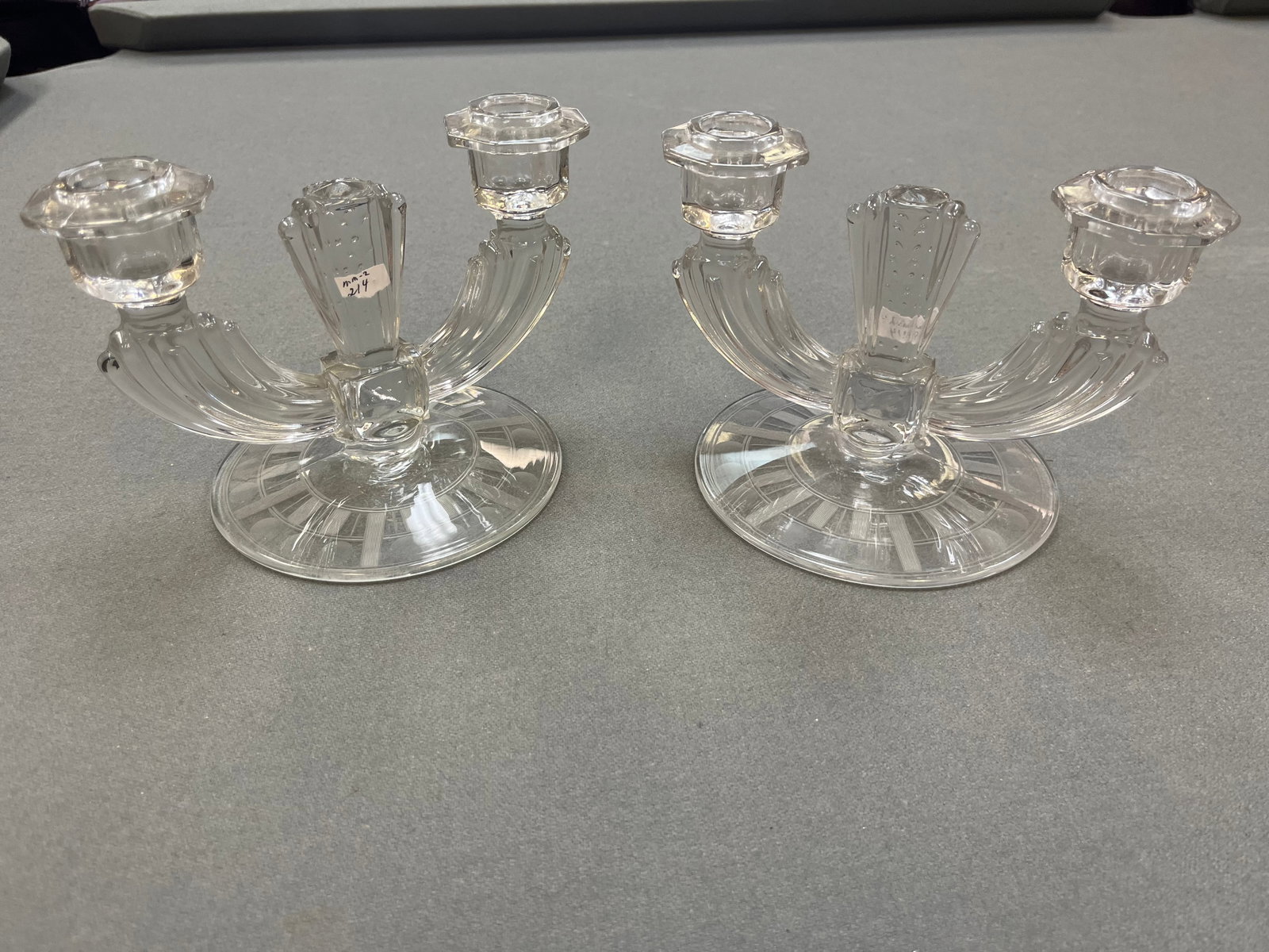 Pair Candle Holders: Pair 5"h Candle Holders