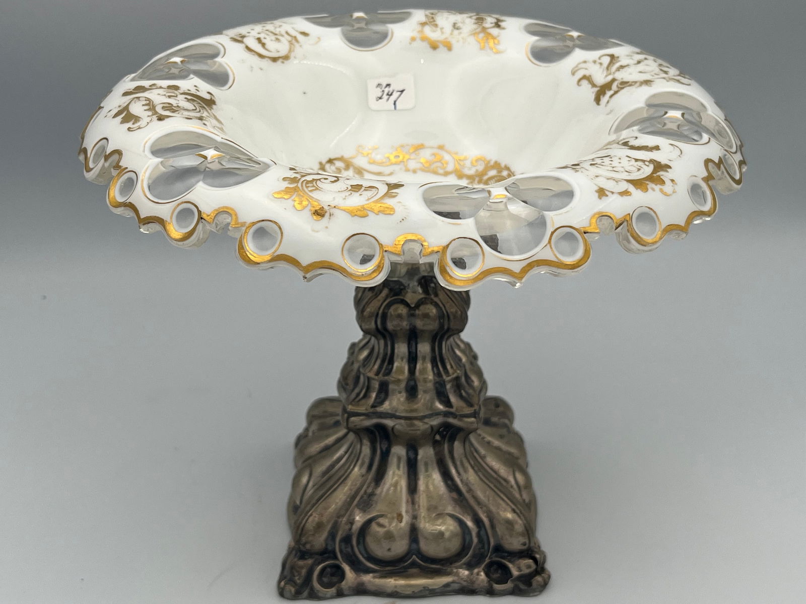 Hand Painted Gold Compote Fruit Bowl (1 of 4)