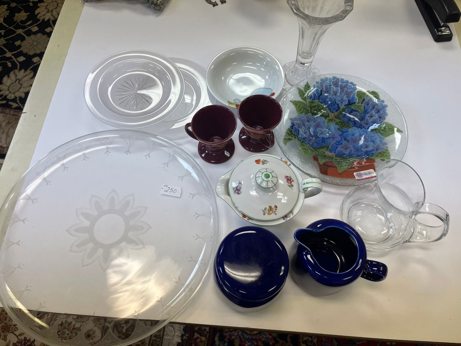 Box Lot, Assortment (Glass Platter, Lenox Glass Pitcher plus) (1 of 2)