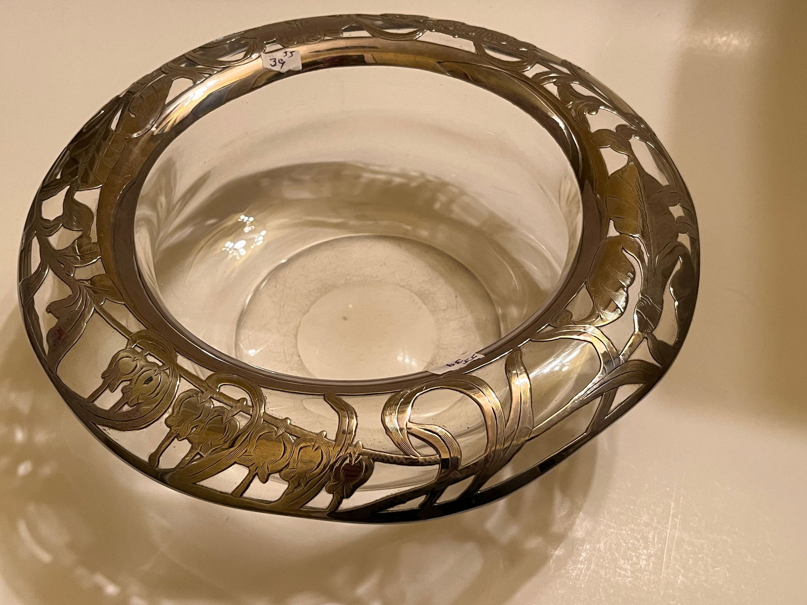 Silver Overlay Flower Bowl (1 of 5)