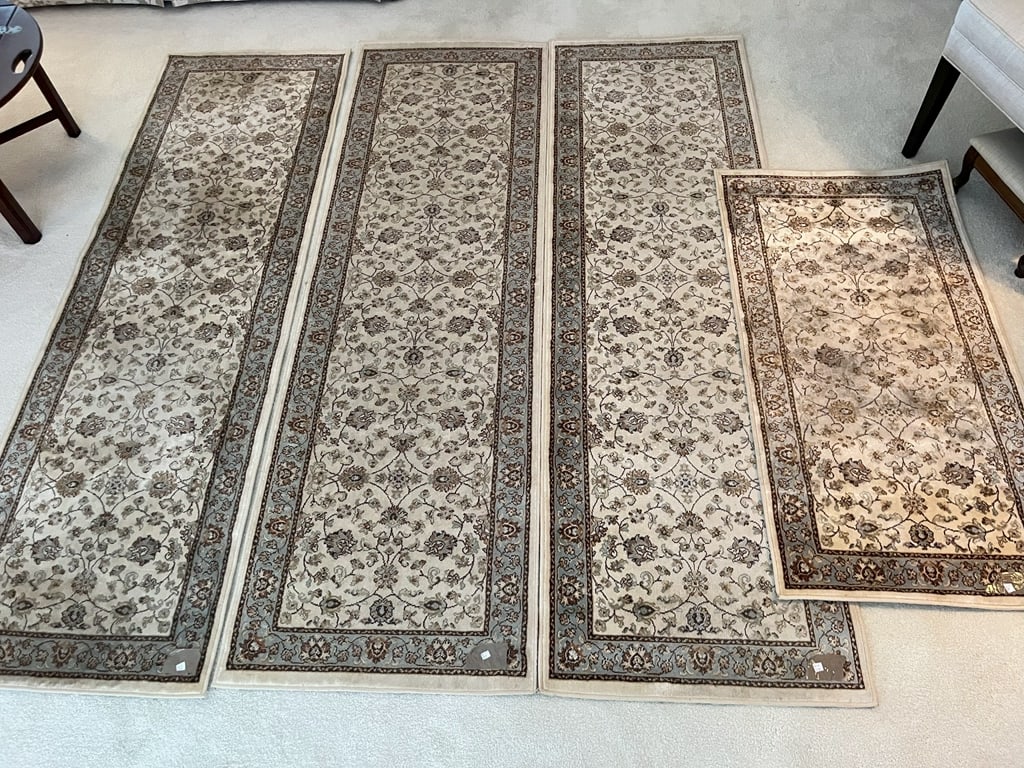 3-Rug Runners & 1-smaller: (4) Verona Rugs-Belgium , (3) 2'2"x6'11" Runner plus (1) 50"x25.5"