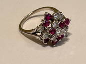 14k YG Dia/Ruby Ring