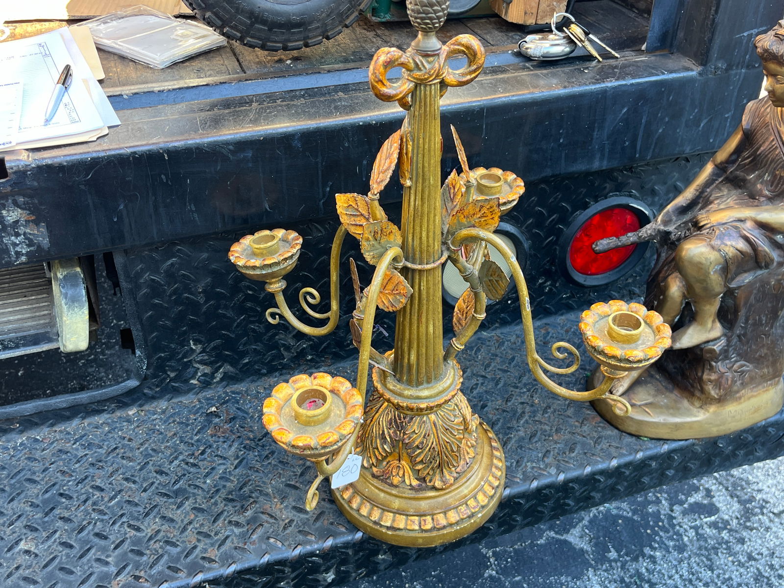 Gold 4-arm Candelabra (1 of 2)