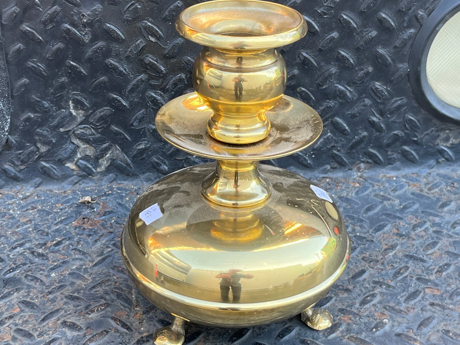 Brass Footed Candle Holder: Brass Footed Candle Holder