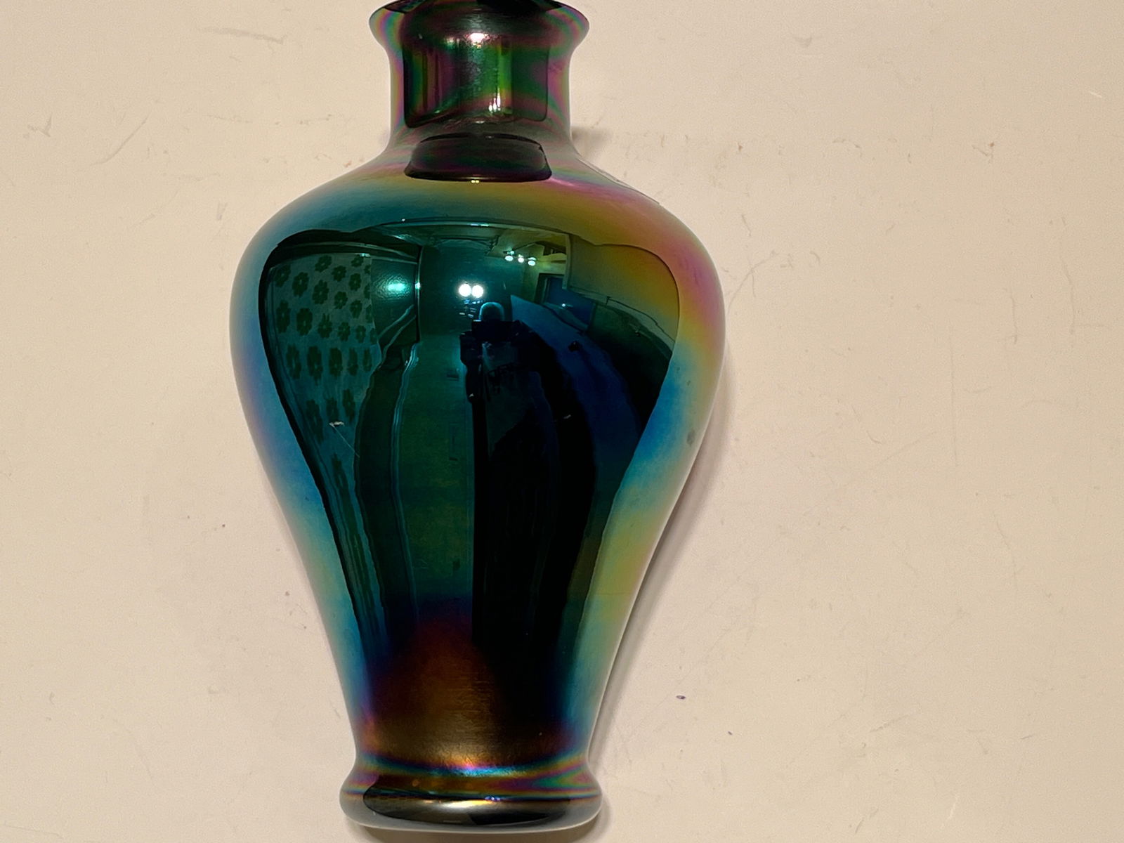 Metallic Luster Vase: Metallic Luster Iridescent 6.5"h Vase