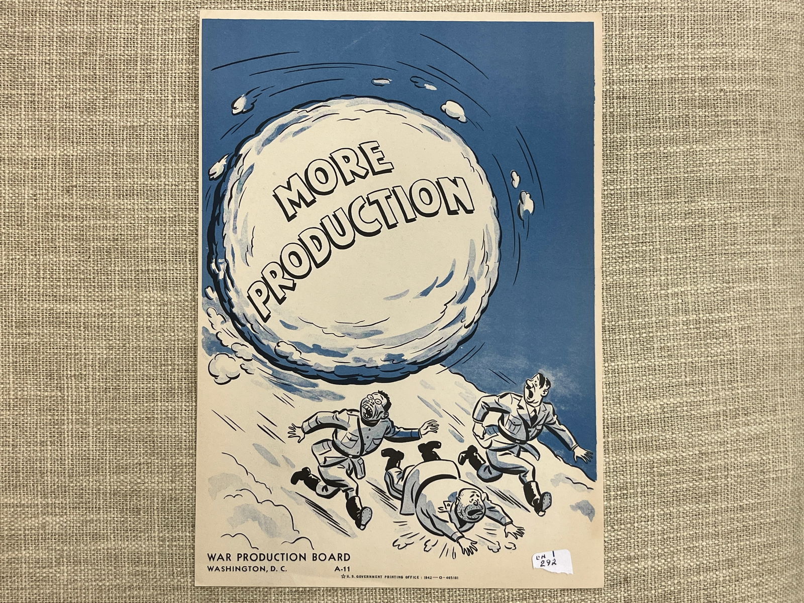 Rare WW ll Poster "More Production" (1 of 2)