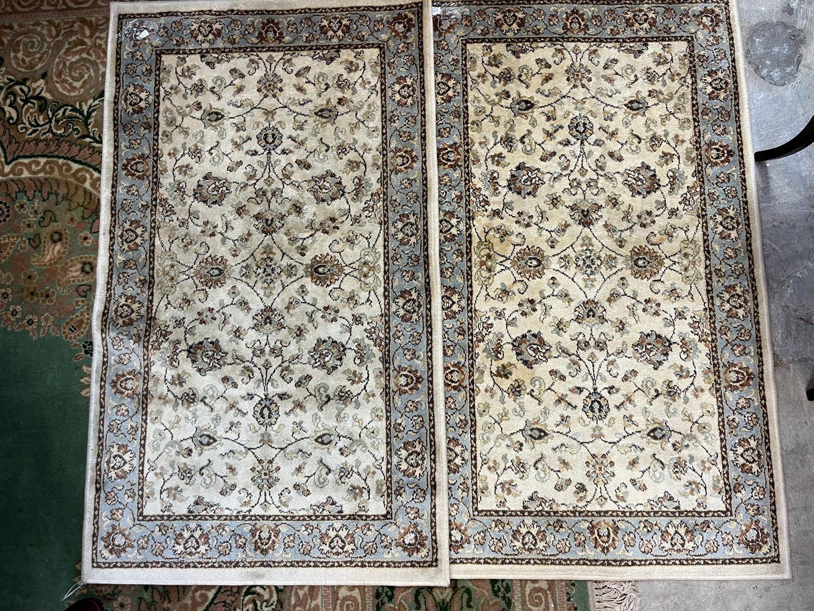 2-Beige Area Rugs: 2-Verona Beige Area Rugs, Belgium 3'7x2'1"