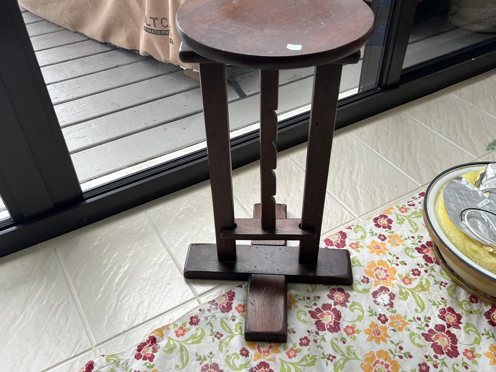 Antique Adjustable Candle Stand: Antique Adjustable Candle Stand, 23" to 37.5"x11"dia