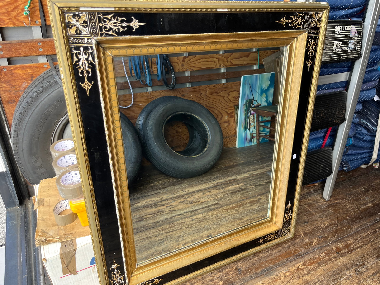 Empire Wall Mirror: Vintage Empire Style Wall Mirror, 40h x 30w x 2d