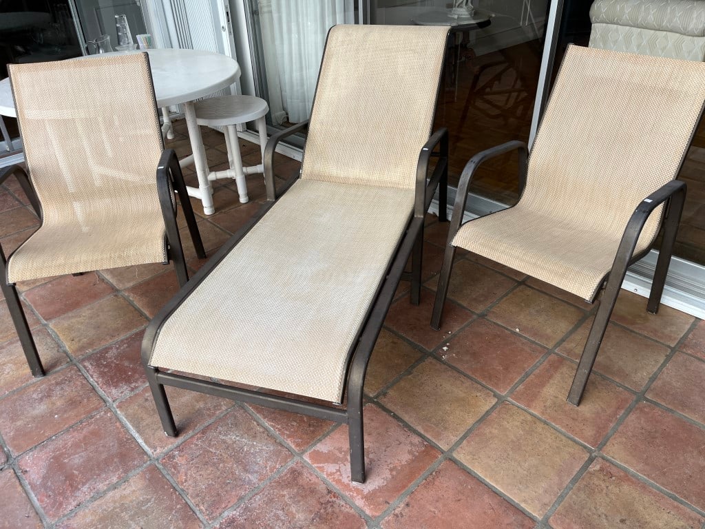 2-Patio Chairs, 1-Chase Lounge: 2-Patio Chairs, 1-Chase Lounge