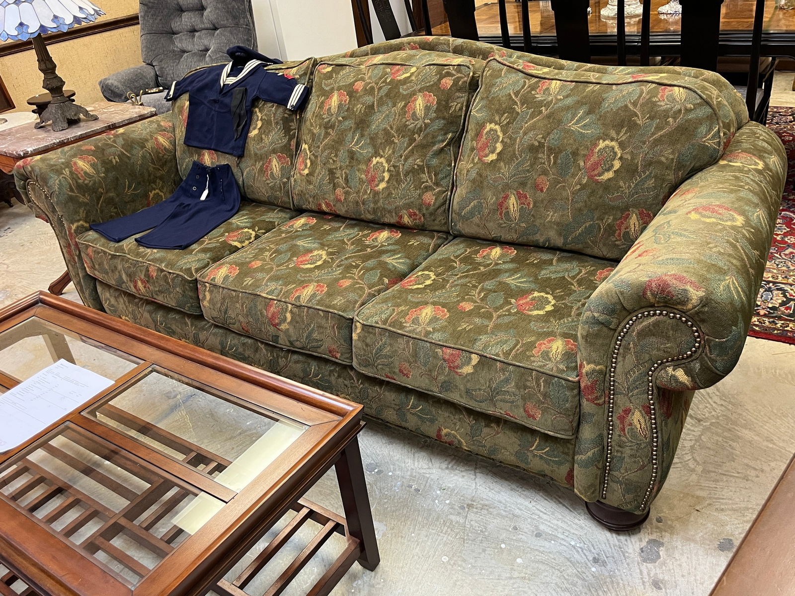 Green Sofa: Green Mingle 7'7" Sofa