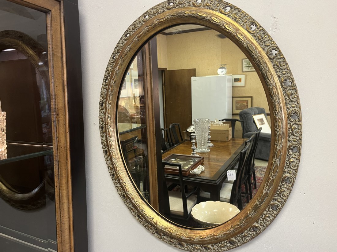 Vintage Gold Frame Wall Mirror,: Vintage Gold Frame Wall Mirror, 24x20