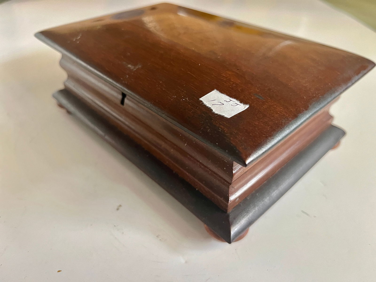 Footed Wood Jewelry Box (1 of 6)