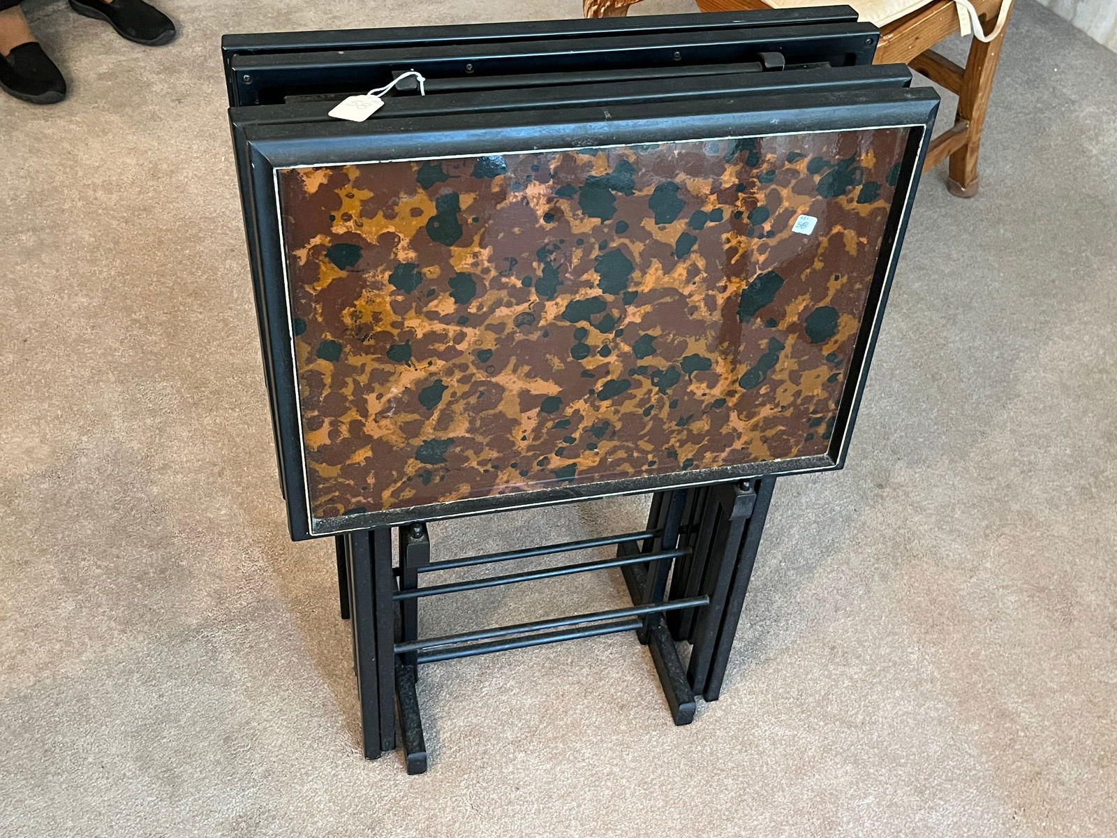 Artex/Tortoise Trays with Stand (1 of 2)