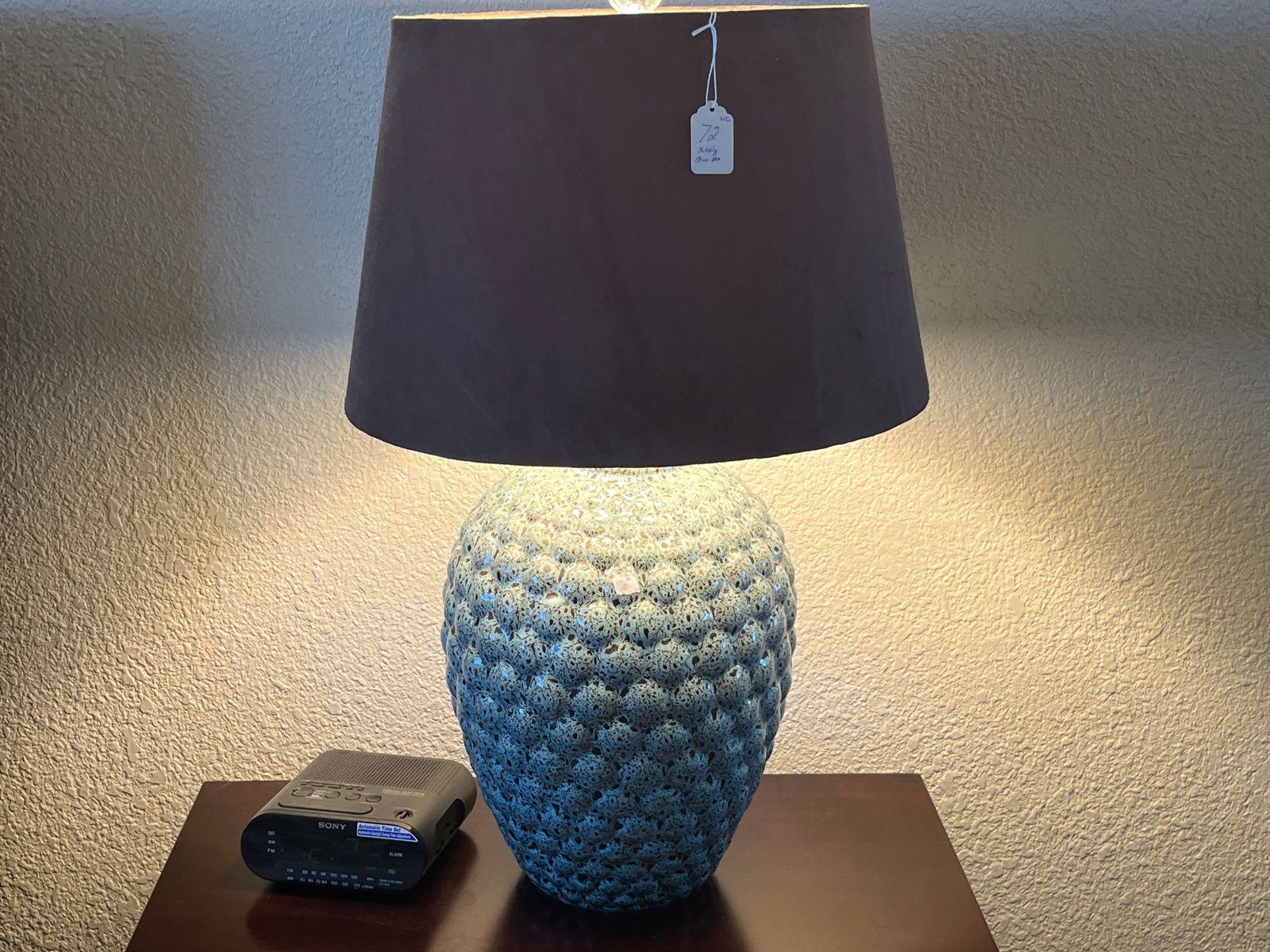 Pair Blue Bulbous Lamps (1 of 7)