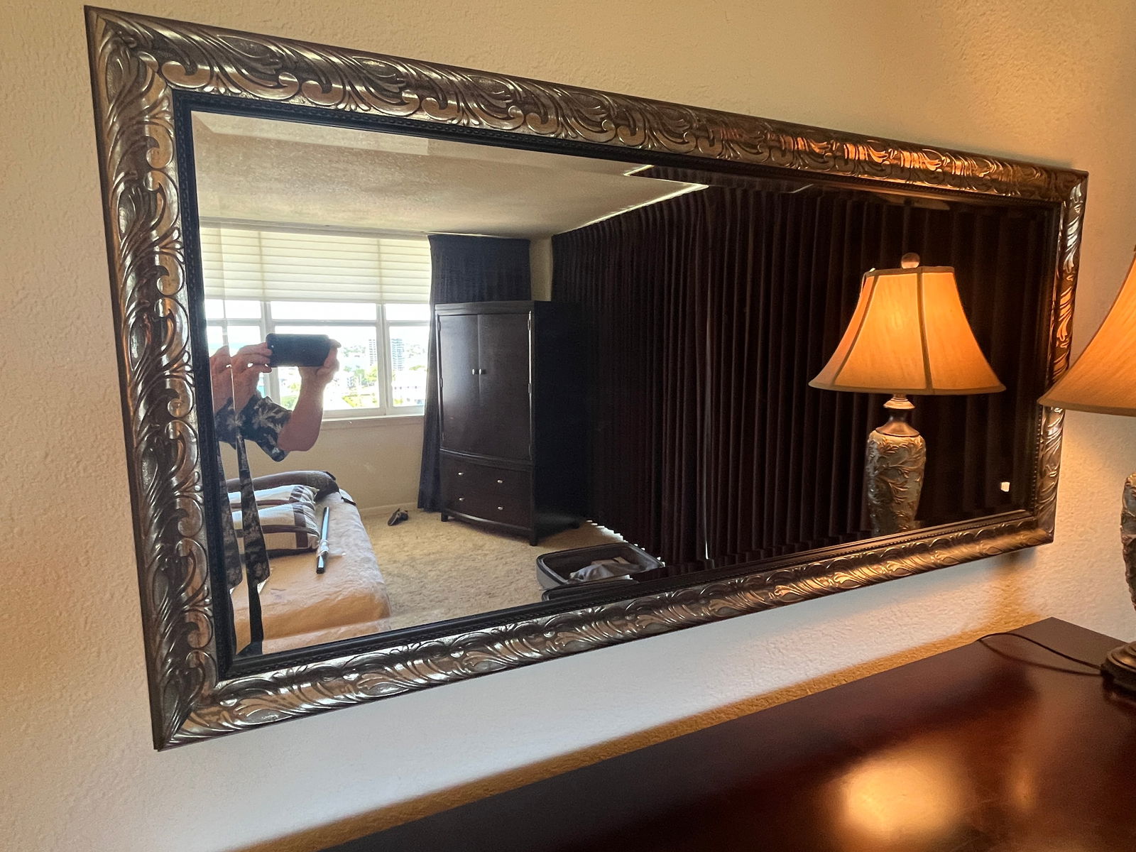 Leafy Silver Frame Wall Mirror (1 of 2)