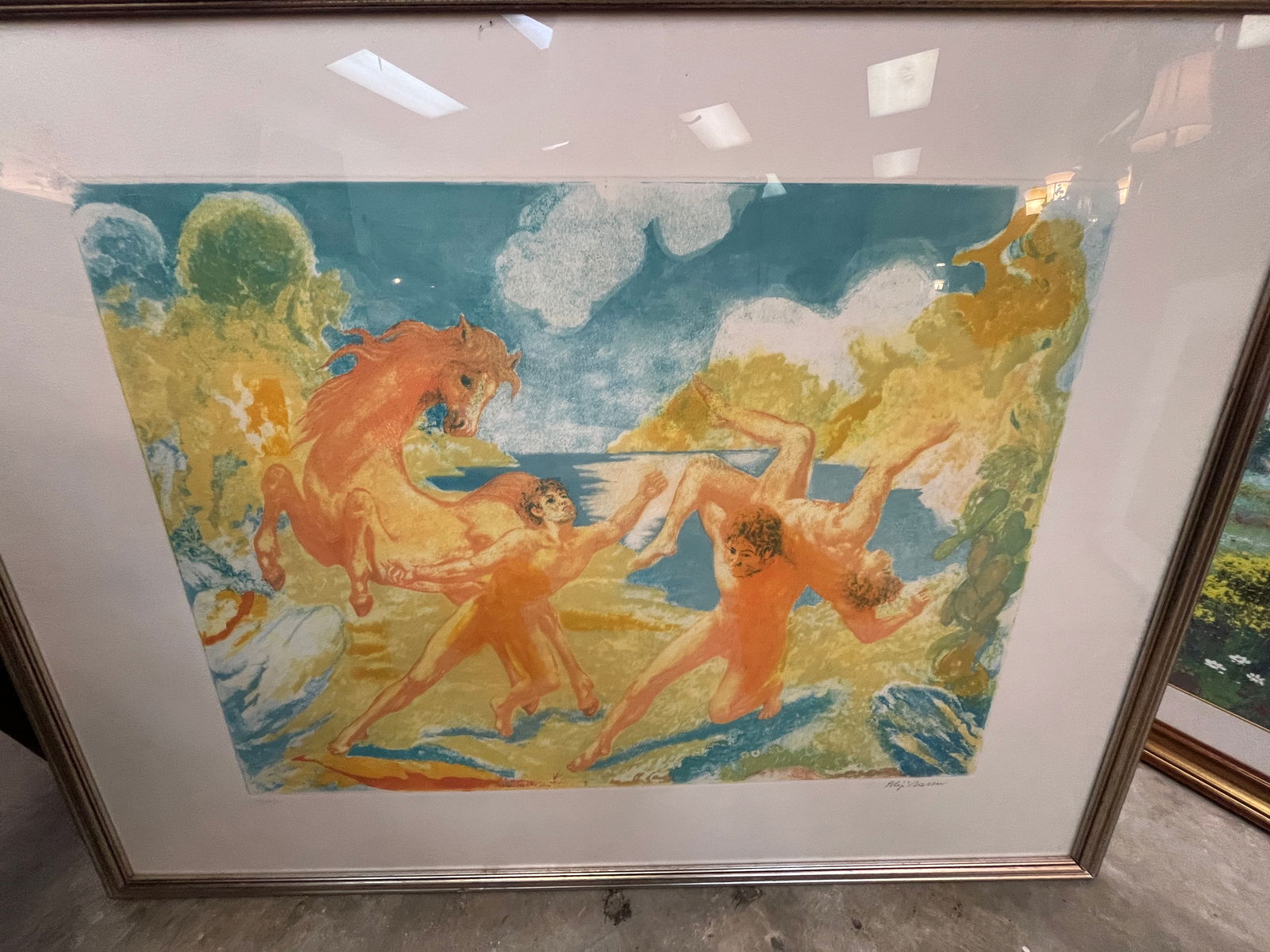 Aligi Sassu Litho 'Wrestlers' (1 of 4)