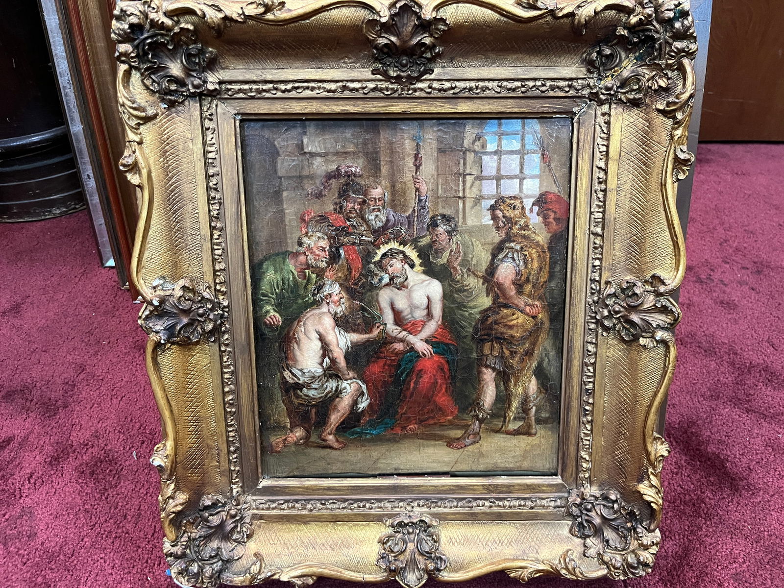 Oil/Canvas Attributed to  Shelte a Bolswert  "Christ" (1 of 4)