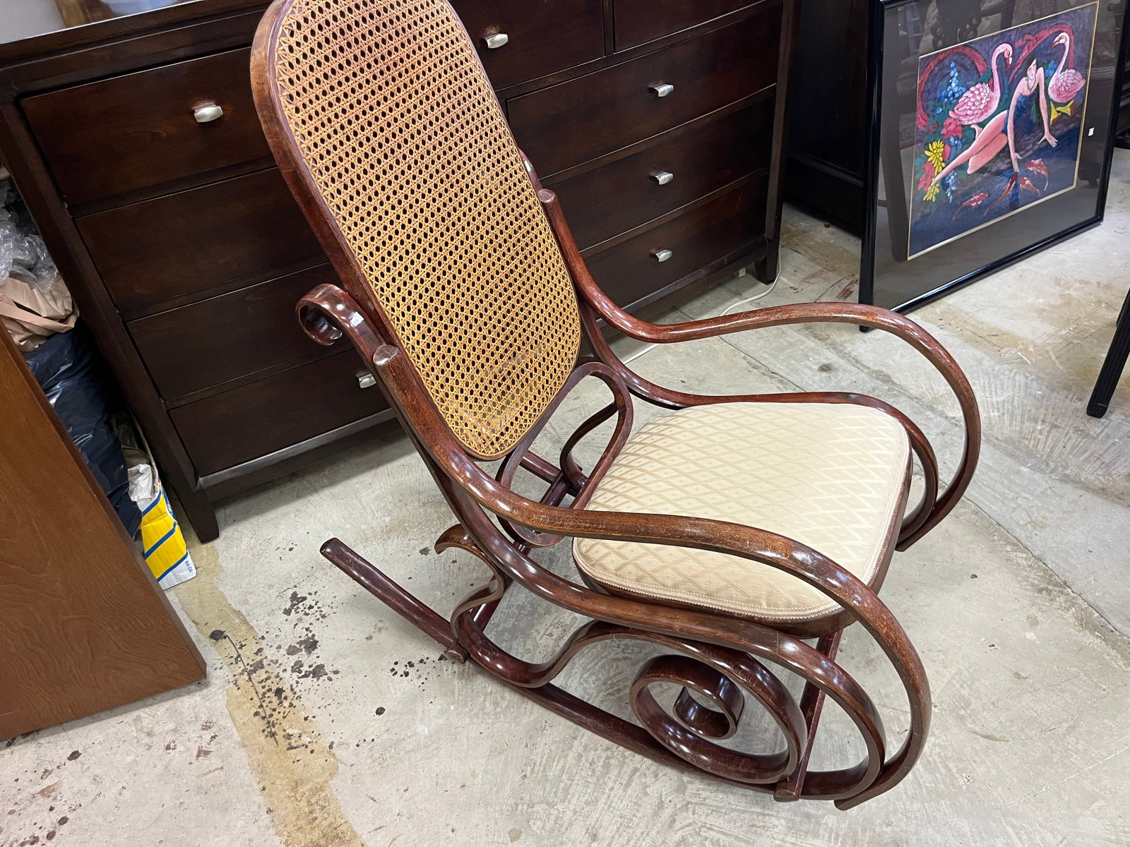 Bentwood Rocking Chair: Mid Century Bentwood Rocking Chair