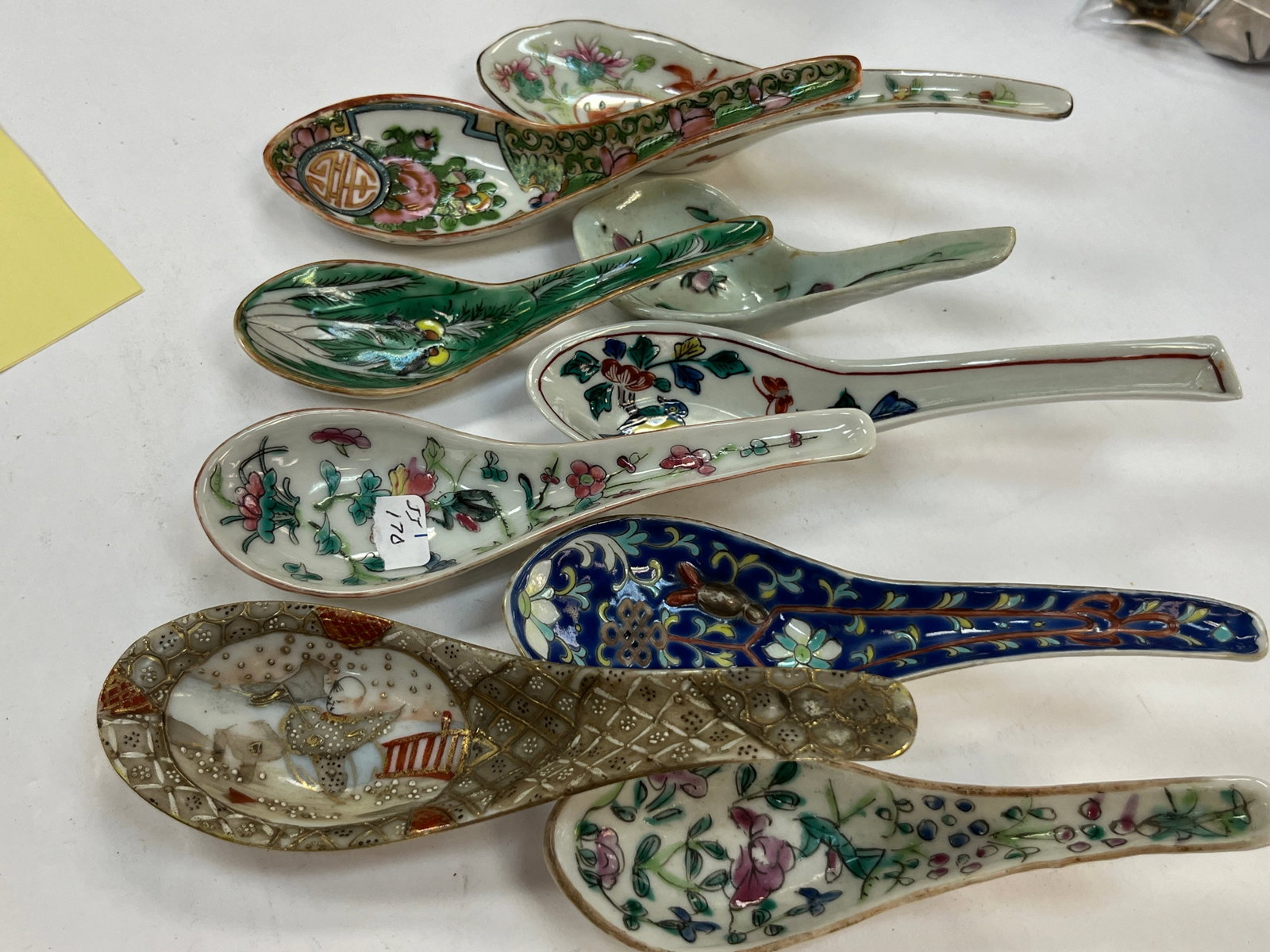 9-Chinese Spoons: 9-Vintage Chinese Spoons