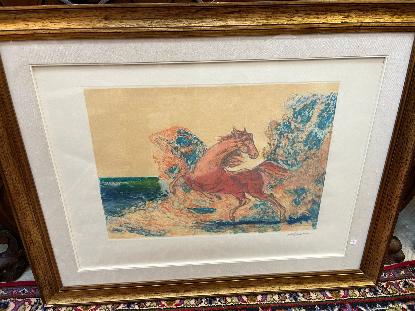 Aligi Sassu  Litho 'Horses' (1 of 4)