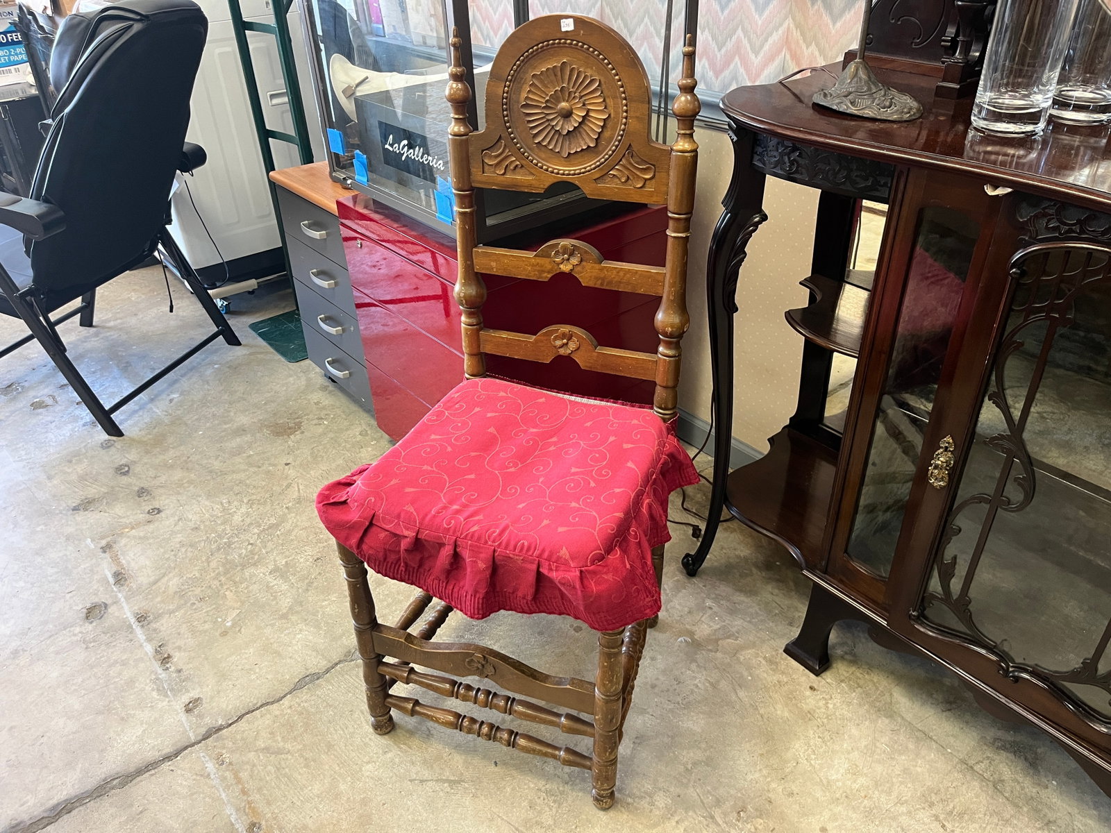 Ladder Back Rush Seat Chair: Vintage Ladder Back Rush Seat Chair