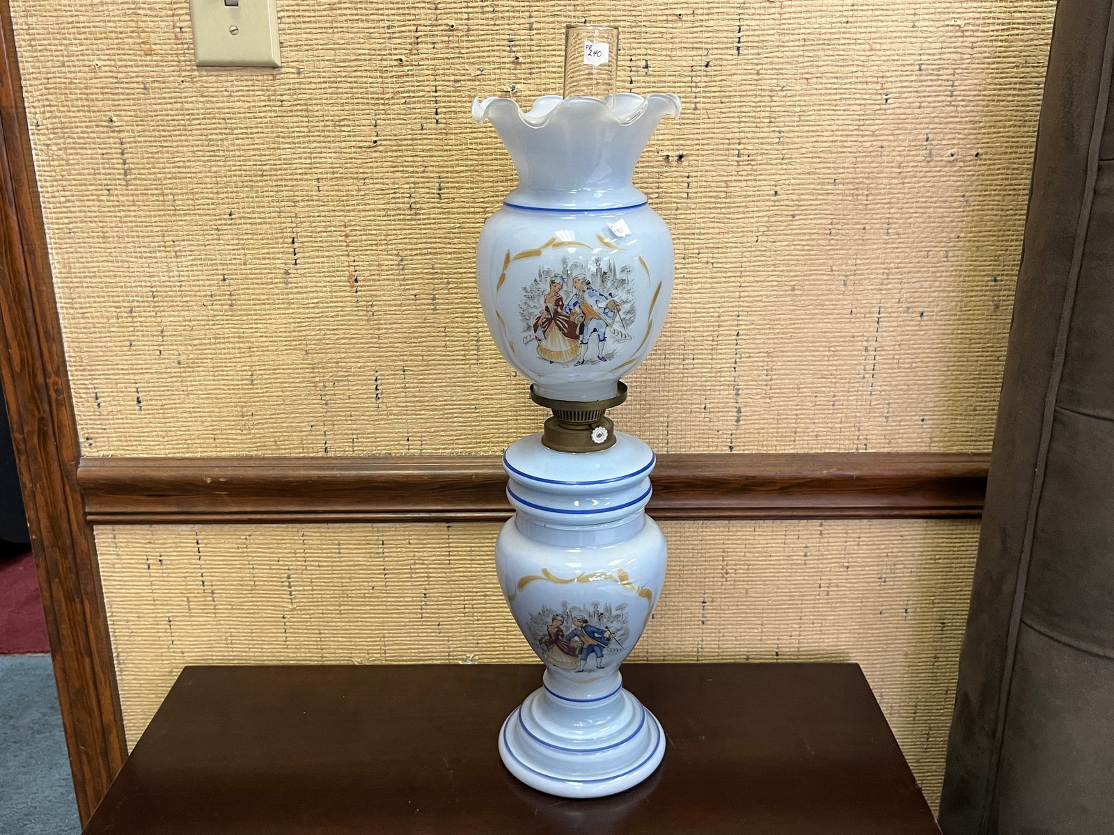 Napoleon BL. Opaline Oil Lamp (1 of 3)