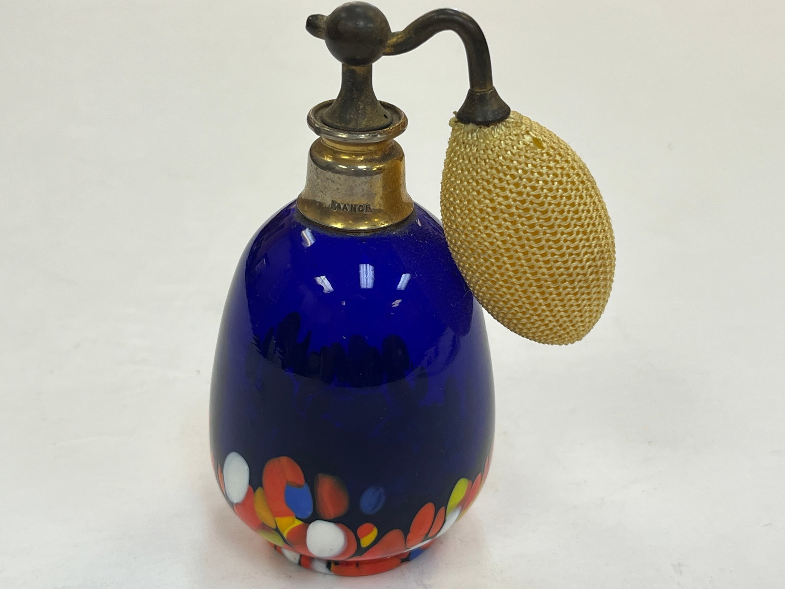 Marcel Frank Art Glass Perfume Bottle: Marcel Frank Art Glass Perfume Bottle, 4.5"h Paris-France