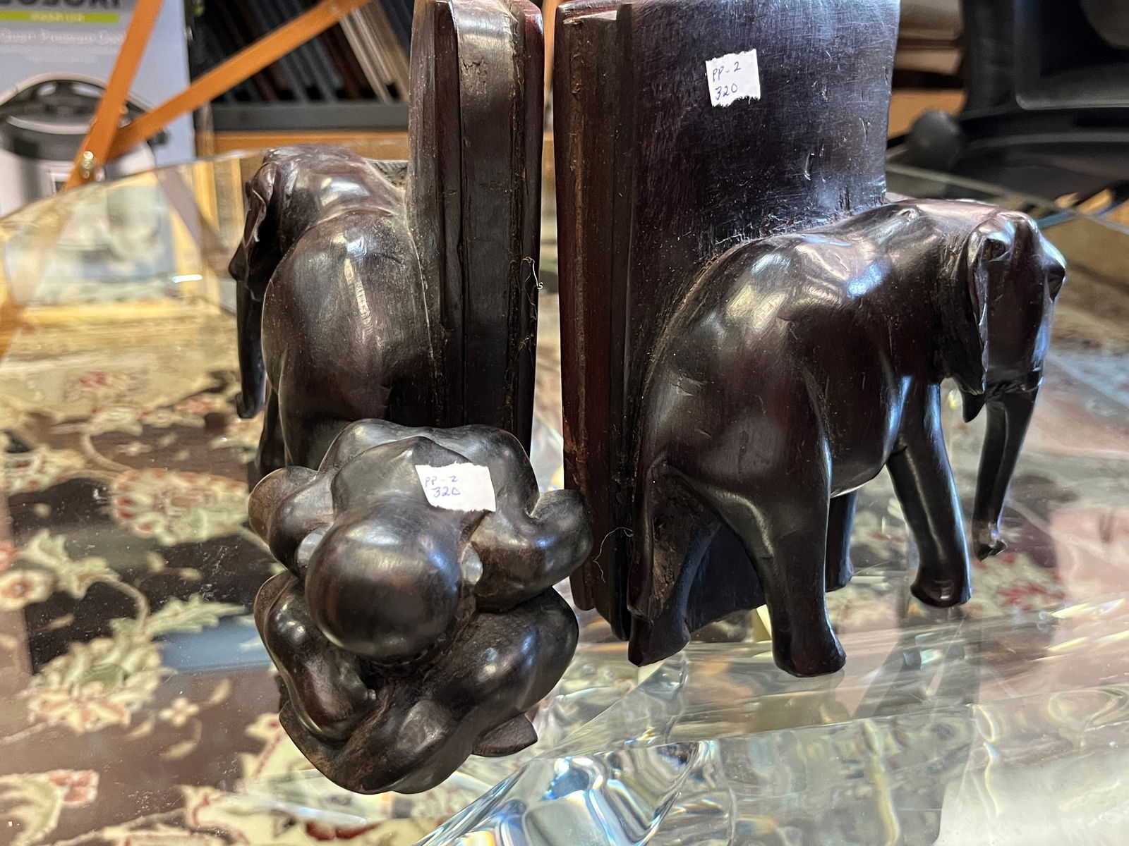 Ebony Elephant Bookends/Buddha Weeping (1 of 3)