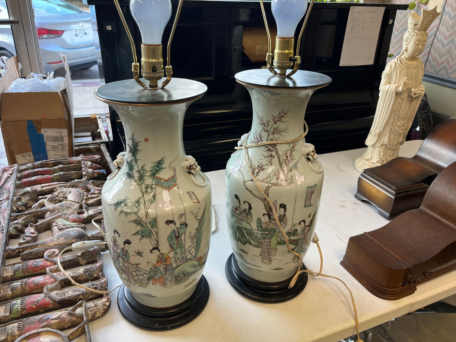 Pair Japanese Lamps (1 of 4)