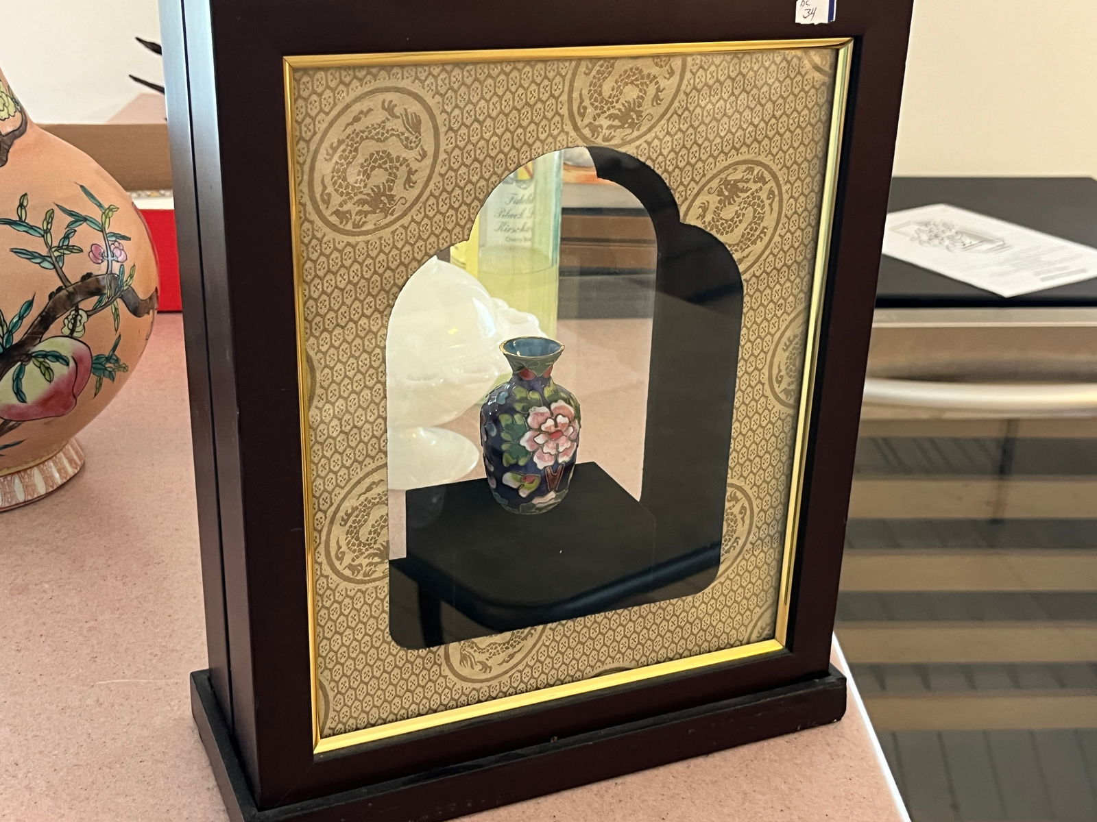 Mini Chinese Vase in Shadow Box (1 of 3)