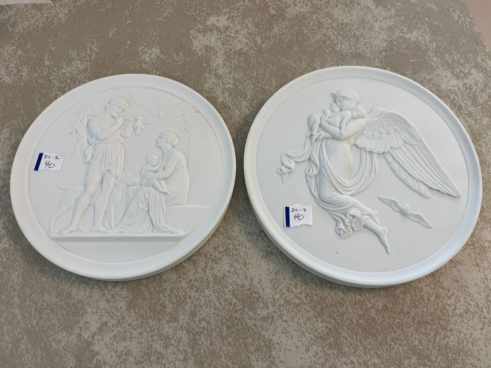 2-Bisque Royal Copenhagen Plaques (1 of 4)