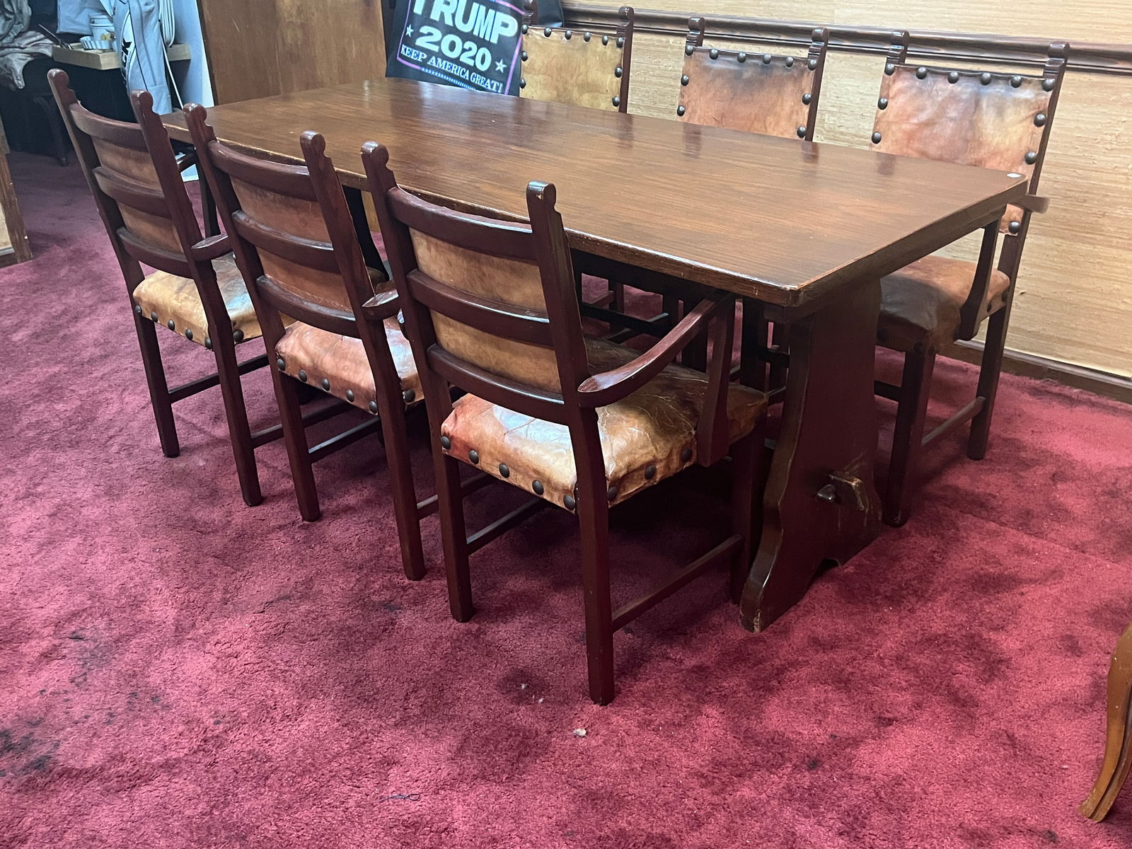 Antique Eng. Pub Table/6-Chairs (1 of 3)