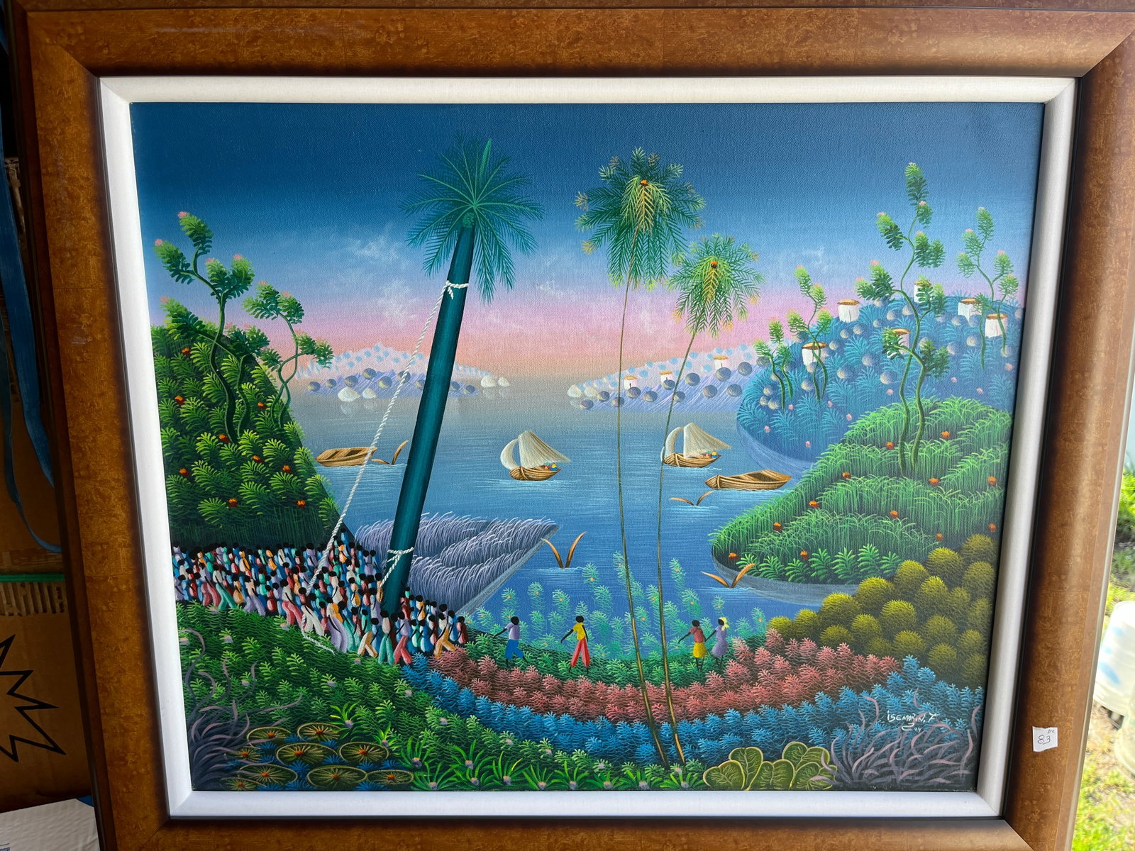 Haitian Art by Isemorin .F: Oil/Canvas, signed LR Isemorin .F (Fritzner), 20xw24 (Haitian 20th cent.)