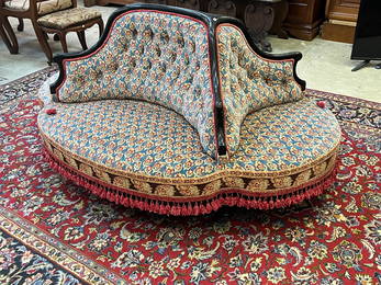 19th c. Victorian Conversation Sofa